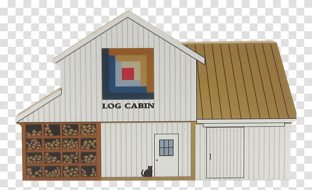 Save 2 Log Cabin Quilt Barn Log Cabin Barn Quilt Pattern, Building, Housing, Outdoors, Shelter Transparent Png