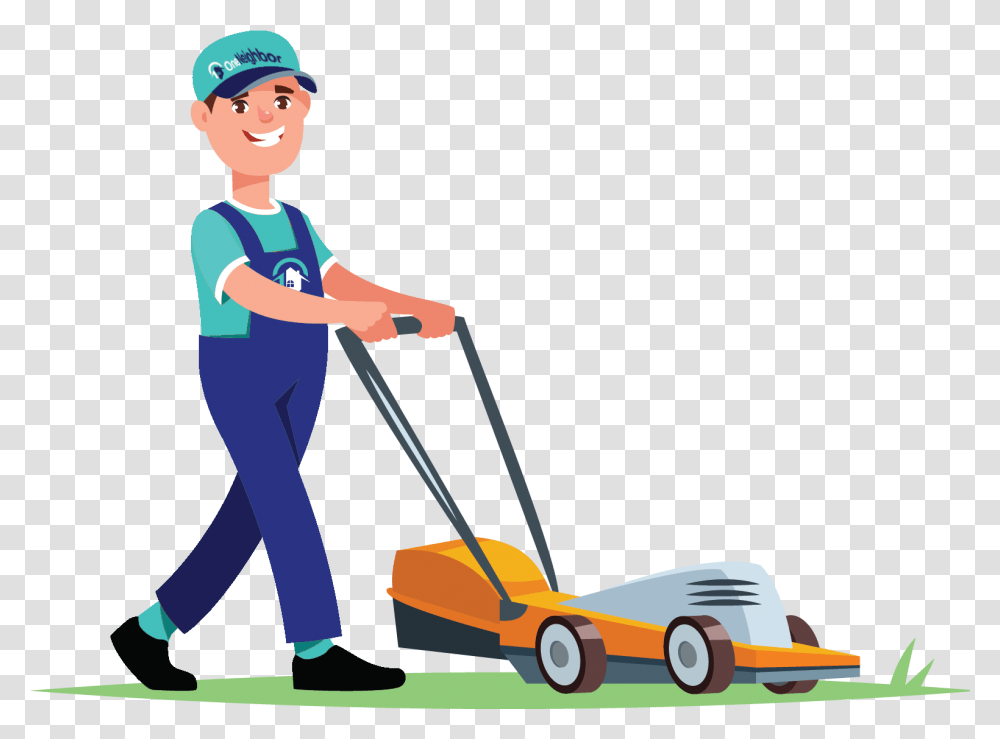 Save Big Landscaping Lawn Mowing, Lawn Mower, Tool, Person, Human Transparent Png