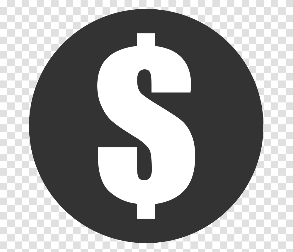 Save Money Icon Dollar Sign Black Background, Number, Logo Transparent Png