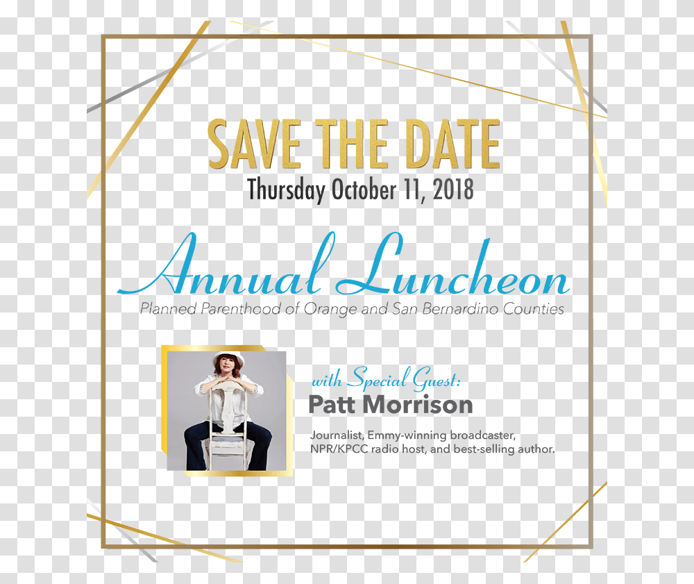 Save The Date Annual Luncheon Waldmann, Advertisement, Poster, Person, Flyer Transparent Png