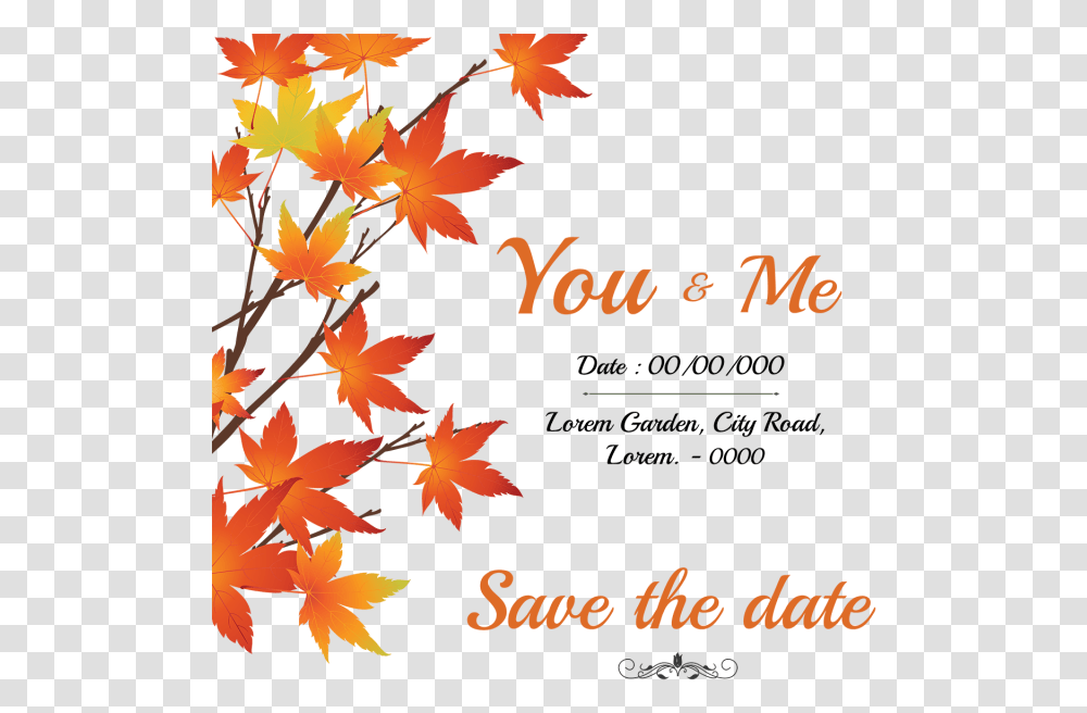 Save The Date Frame, Leaf, Plant, Tree, Maple Leaf Transparent Png