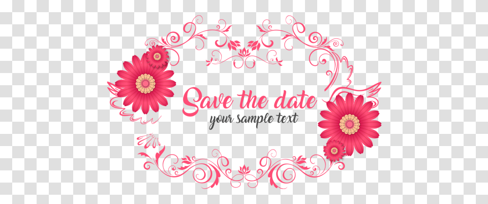 Save The Date, Floral Design, Pattern Transparent Png