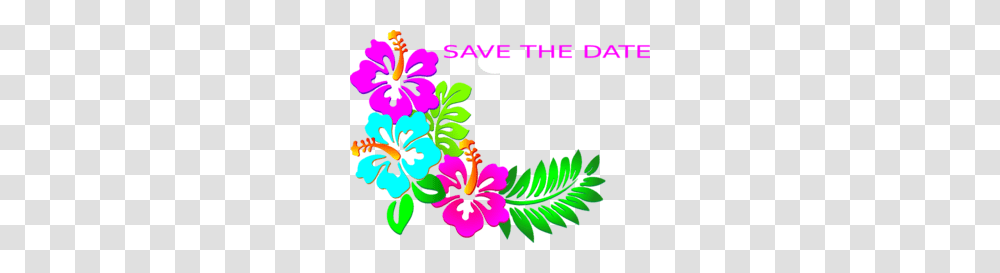 Save The Date Luau Clip Art, Floral Design, Pattern, Plant Transparent Png