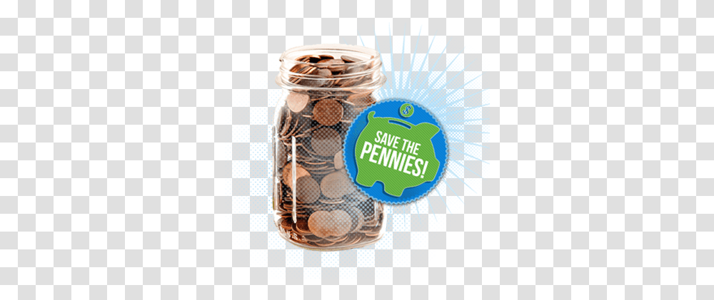Save The Pennies With Pennywise Power Food Storage, Jar, Plant, Sweets, Confectionery Transparent Png