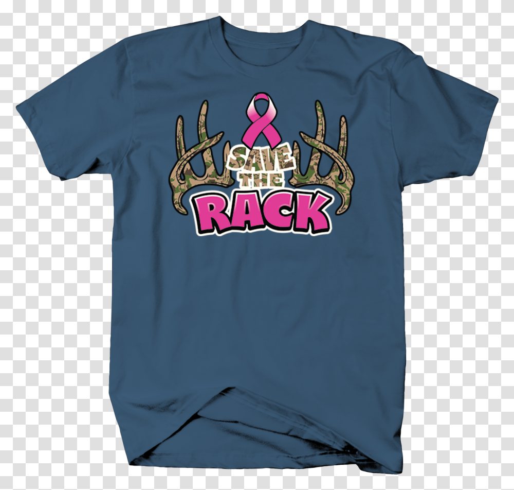 Save The Rack Breast Cancer Awareness Deer Hunting T Shirt, Apparel, T-Shirt, Sleeve Transparent Png