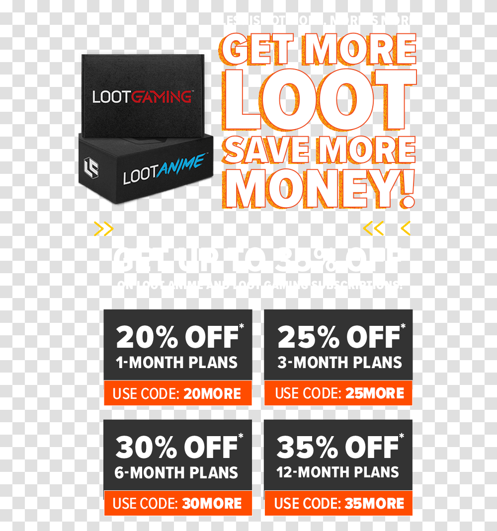 Save Up To 35 On Loot Anime And Loot Gaming Subscriptions Graphic Design, Advertisement, Poster, Flyer, Paper Transparent Png