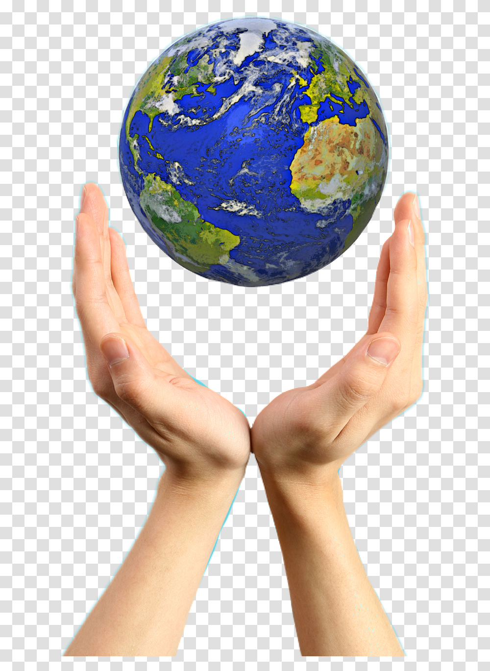 Savetheworld Worlrdhand World Hand Main Terre Hand Holding Something, Person, Human, Outer Space, Astronomy Transparent Png