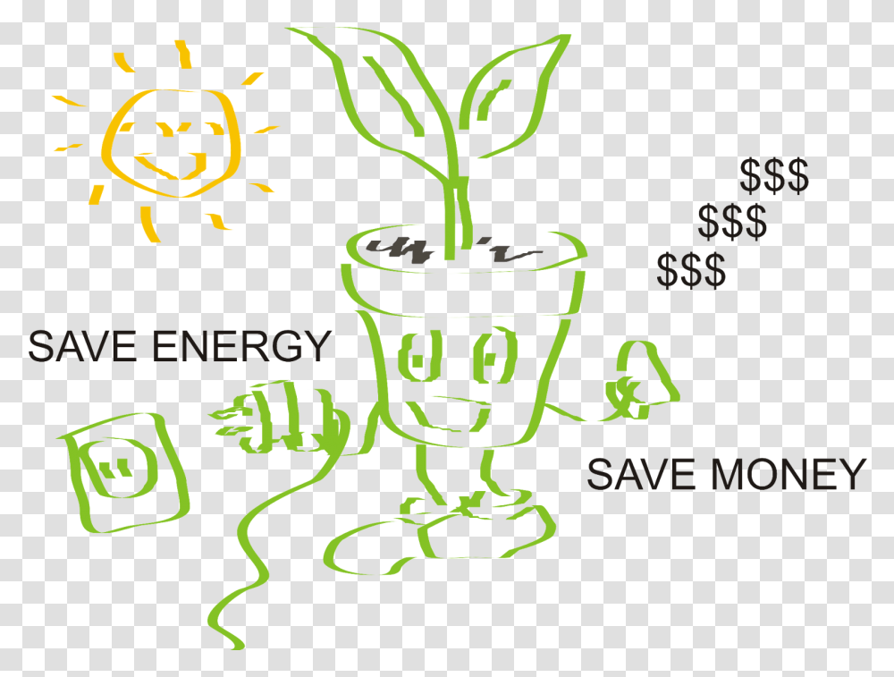 Saving Energy And Money, Green, Plant, Root Transparent Png