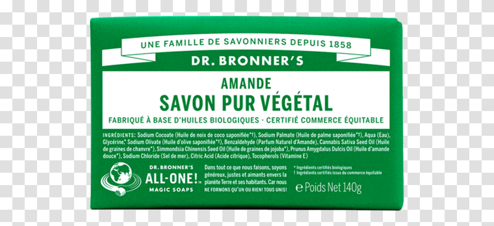 Savon Dr Bronner Paris, Label, Flyer, Poster Transparent Png