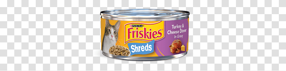 Savoury Shreds Turkey Amp Cheese Dinner In Gravy Cat Friskies Cat Food, Canned Goods, Aluminium, Tin, Pet Transparent Png