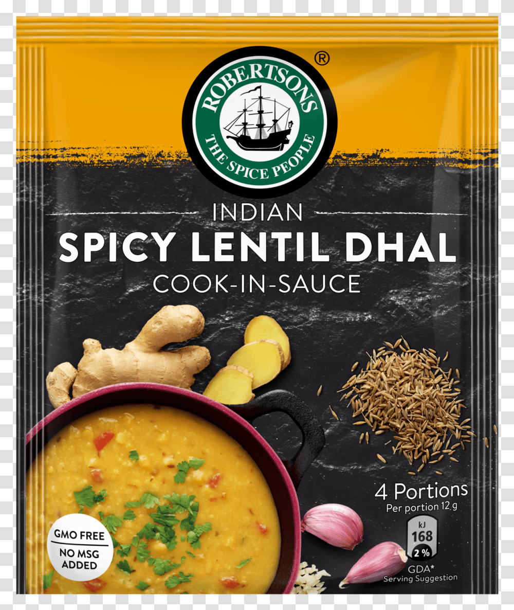 Savoury Spicy Indian Lentil Dhal Cook In Sauce Robertsons Dahl Spice, Plant, Bowl, Food, Meal Transparent Png