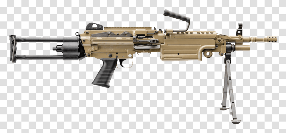 Saw M249s Fde Fn M249s Para, Gun, Weapon, Weaponry, Machine Gun Transparent Png