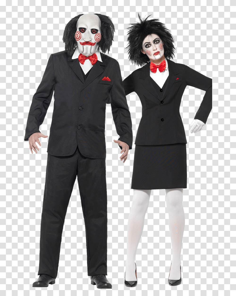 Saw Puppet Couples Costume Jigsaw Costume, Performer, Person, Suit Transparent Png