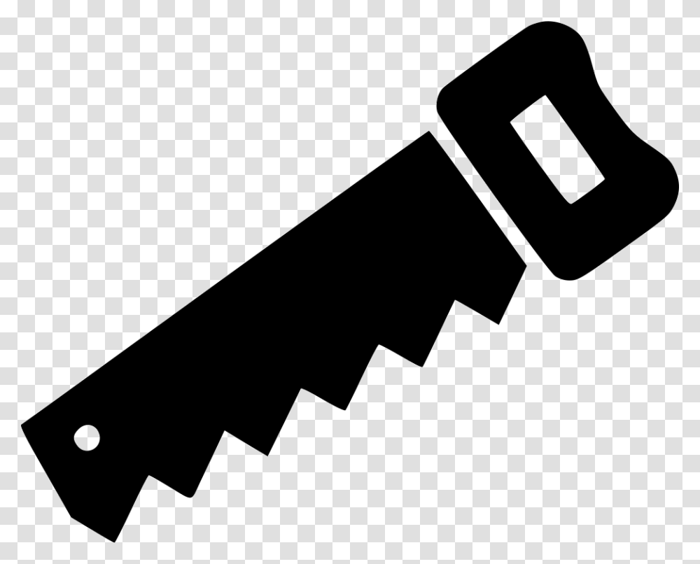 Saw Tool Wood Blade, Hammer, Axe, Silhouette, Stencil Transparent Png
