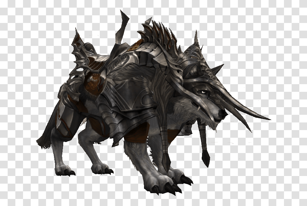 Sawa The Huntress Dire Wolf In Armor, Dragon, Horse, Mammal, Animal Transparent Png