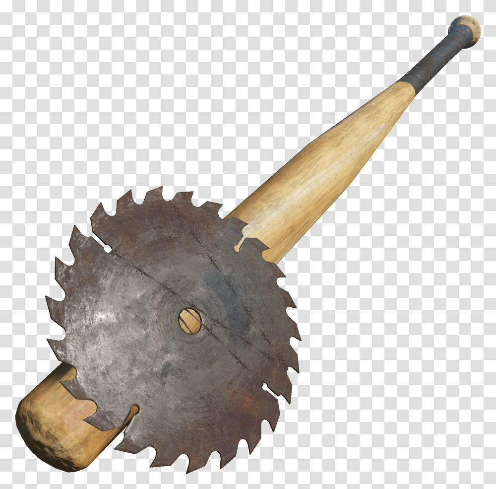 Sawblade Bat Barbed Wire Baseball Bat With Nails, Axe, Tool, Hammer, Team Sport Transparent Png