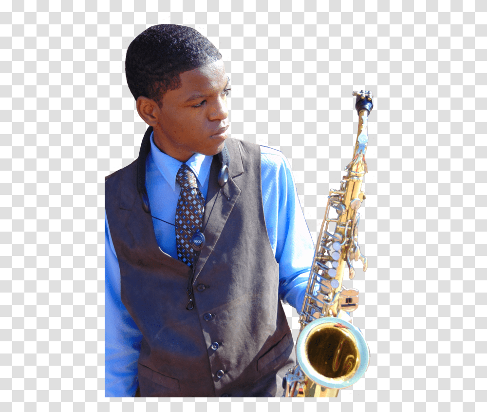 Saxophone Player Baritone Saxophone Hd Download Baritone Saxophone, Tie, Accessories, Accessory, Person Transparent Png