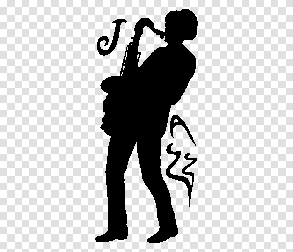 Saxophone Silhouette Clip Art, Person, Human, Stencil Transparent Png