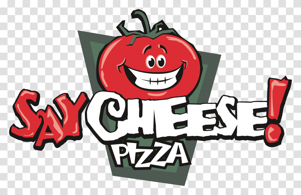 Say Cheese Pizza Co Say Cheese Pizza Logo, Label, Text, Plant, Sticker Transparent Png