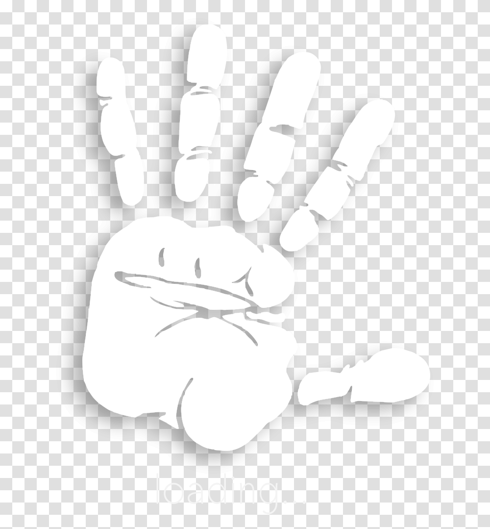 Say No To Bribery White Handprint Background, Stencil, Heel, Fist Transparent Png