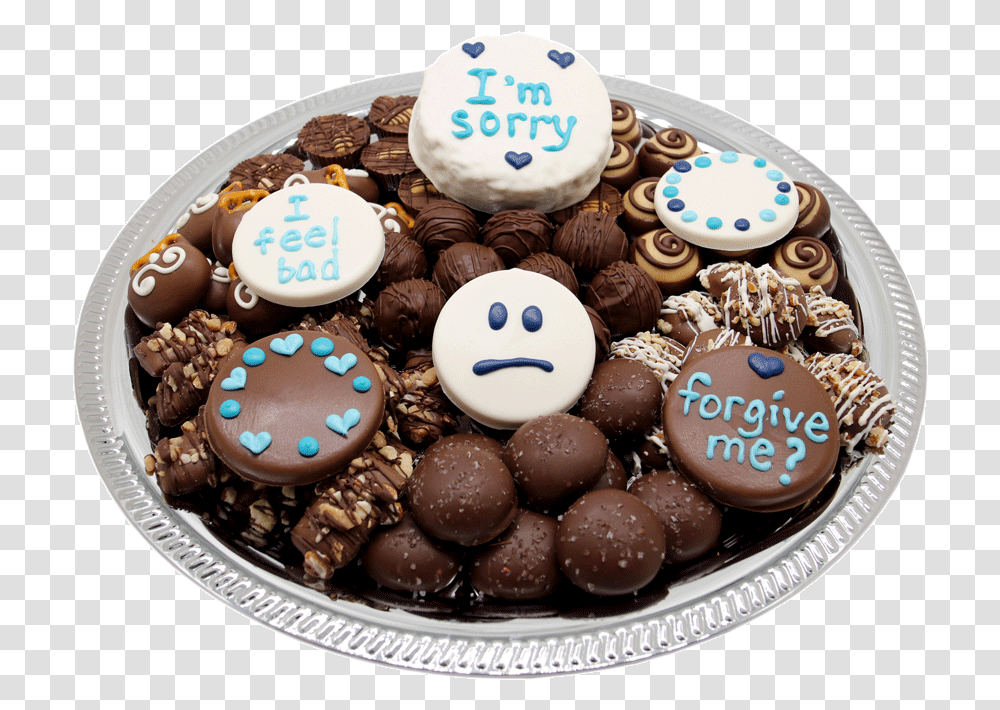 Say You're Sorry With Customized Gourmet Chocolates Chocolate, Dessert, Food, Birthday Cake, Sweets Transparent Png