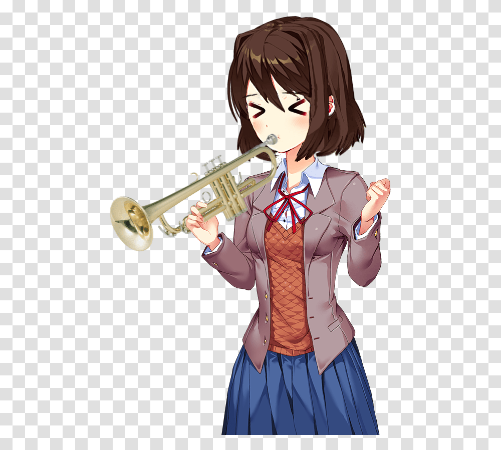 Sayori Doki Doki Literature Club, Person, Human, Horn, Brass Section Transparent Png