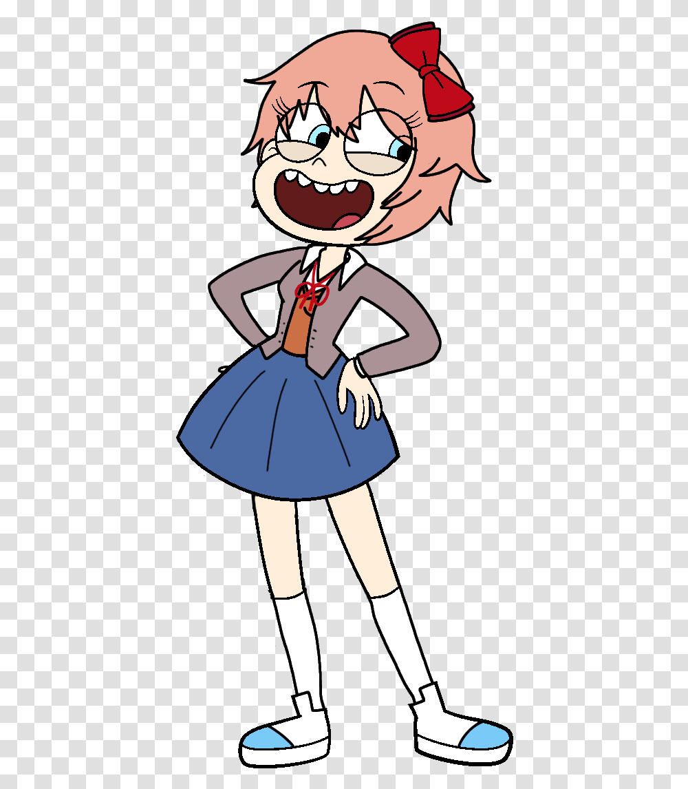 Sayori In Style Of Star Vs The Forces Evil Vector Edit Kelly Star Vs Evil Forces, Person, Female, Clothing, Dress Transparent Png