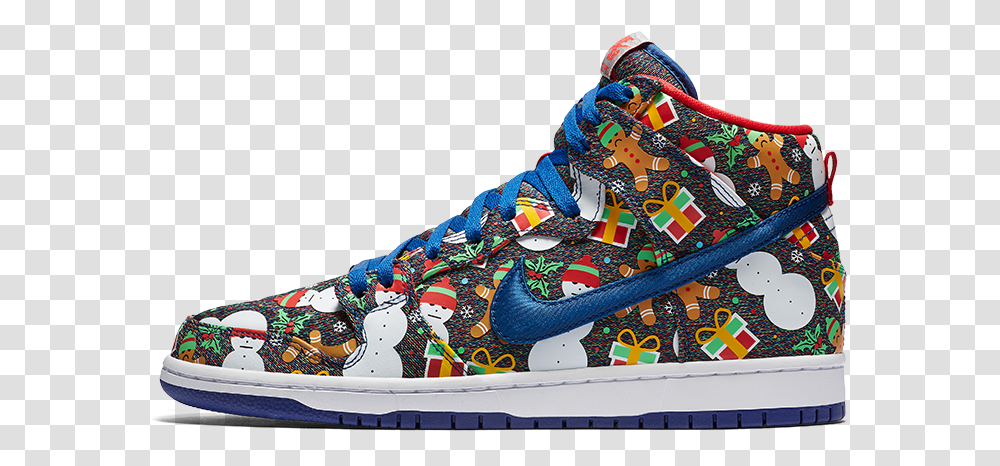 Sb Dunks Ugly Christmas Sweater, Apparel, Shoe, Footwear Transparent Png