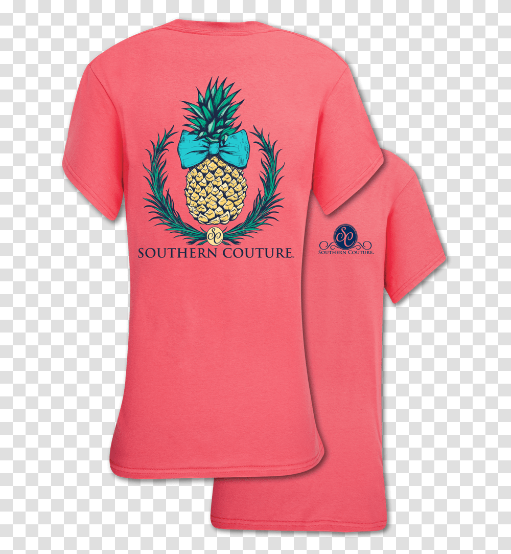 Sc Classic Pineapple Southern Couture Teacher Shirt, Plant, Person, Flower Transparent Png
