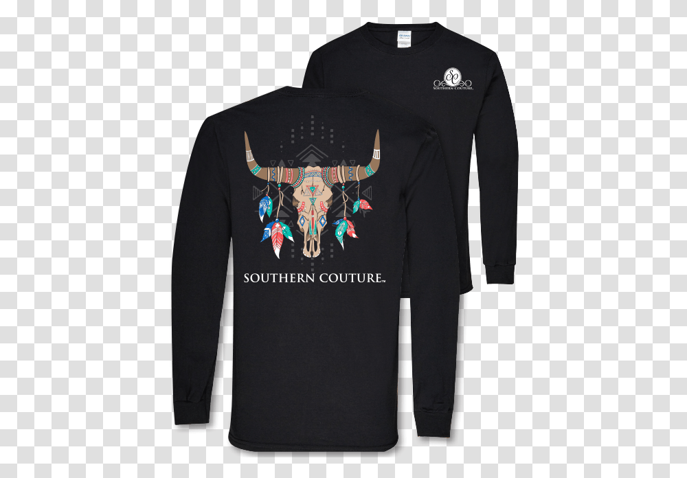 Sc Classic Tribal Skull On Long Sleeve Camper Christmas T Shirt, Apparel, Person, Human Transparent Png