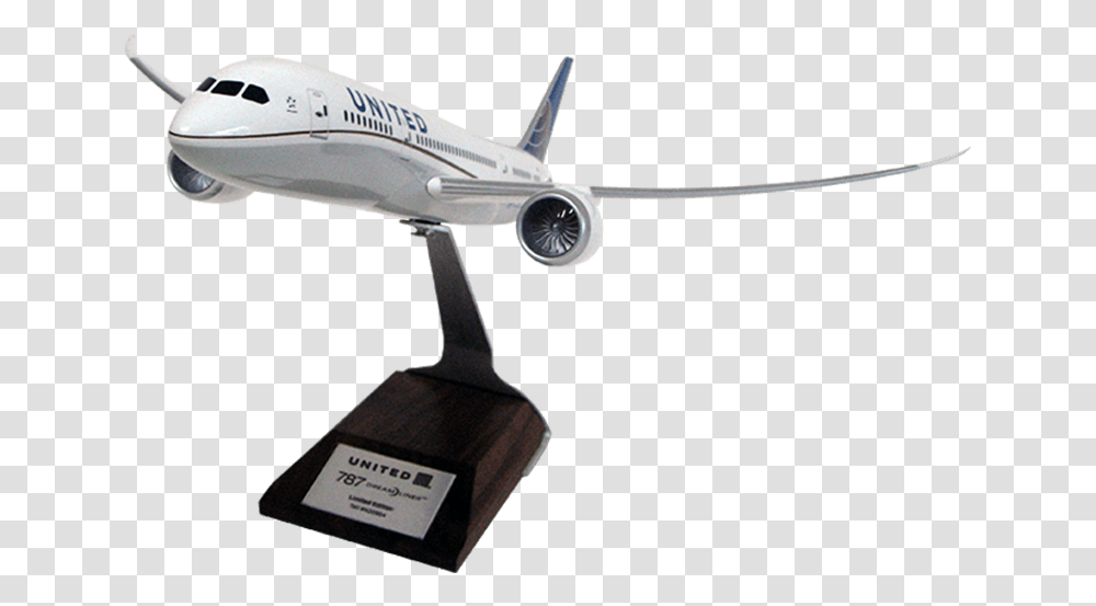 Scale 787 Model In United Paint Scheme With Personalized Avion A Escala, Airliner, Airplane, Aircraft, Vehicle Transparent Png