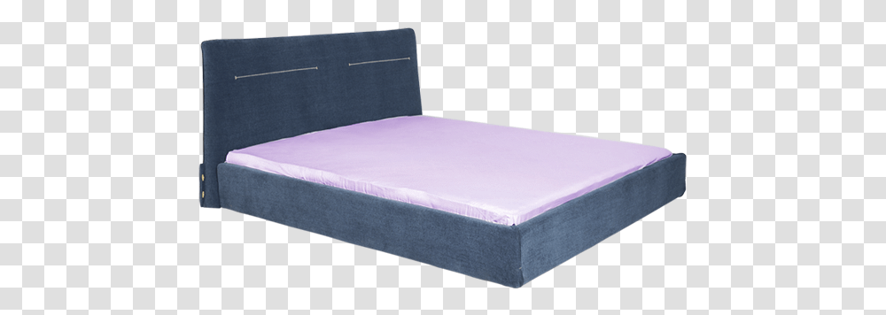 Scale Upholstered Bed In Blue Colour Bed Frame, Furniture, Mattress, Foam Transparent Png