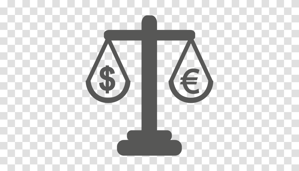 Scale With Dollar And Euro, Cross, Hook, Anchor Transparent Png