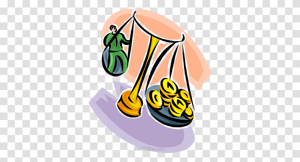 Scales Of Balance With Dollars And Gold Royalty Free Vector Clip, Musical Instrument, Drum, Percussion, Horn Transparent Png
