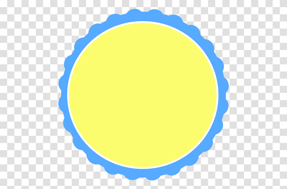 Scalloped Border Blue & Yellow Scallop Circle Frame Circle, Outdoors, Balloon, Nature, Sky Transparent Png