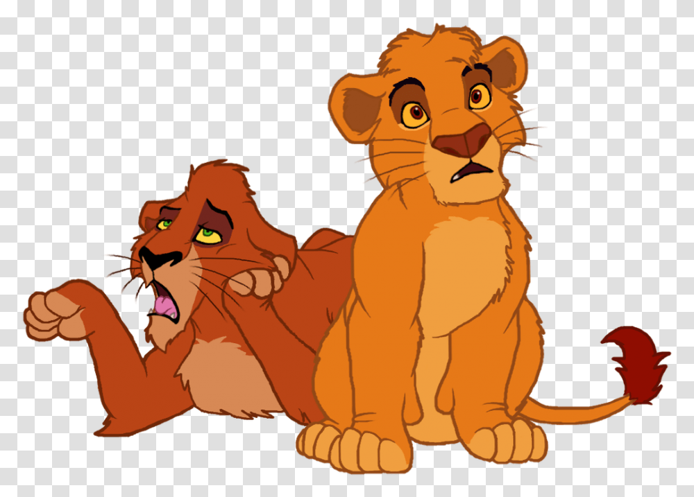 Scar And Mufsa As Cubs Lion King Taka And Mufasa Cub, Wildlife, Mammal, Animal, Beaver Transparent Png