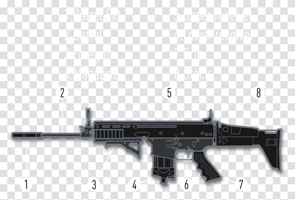 Scar H Softair Dboys, Weapon, Weaponry, Machine Gun, Rifle Transparent Png