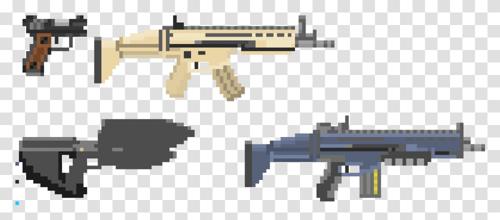 Scar L Pixel Art, Weapon, Weaponry, Gun, Machine Gun Transparent Png