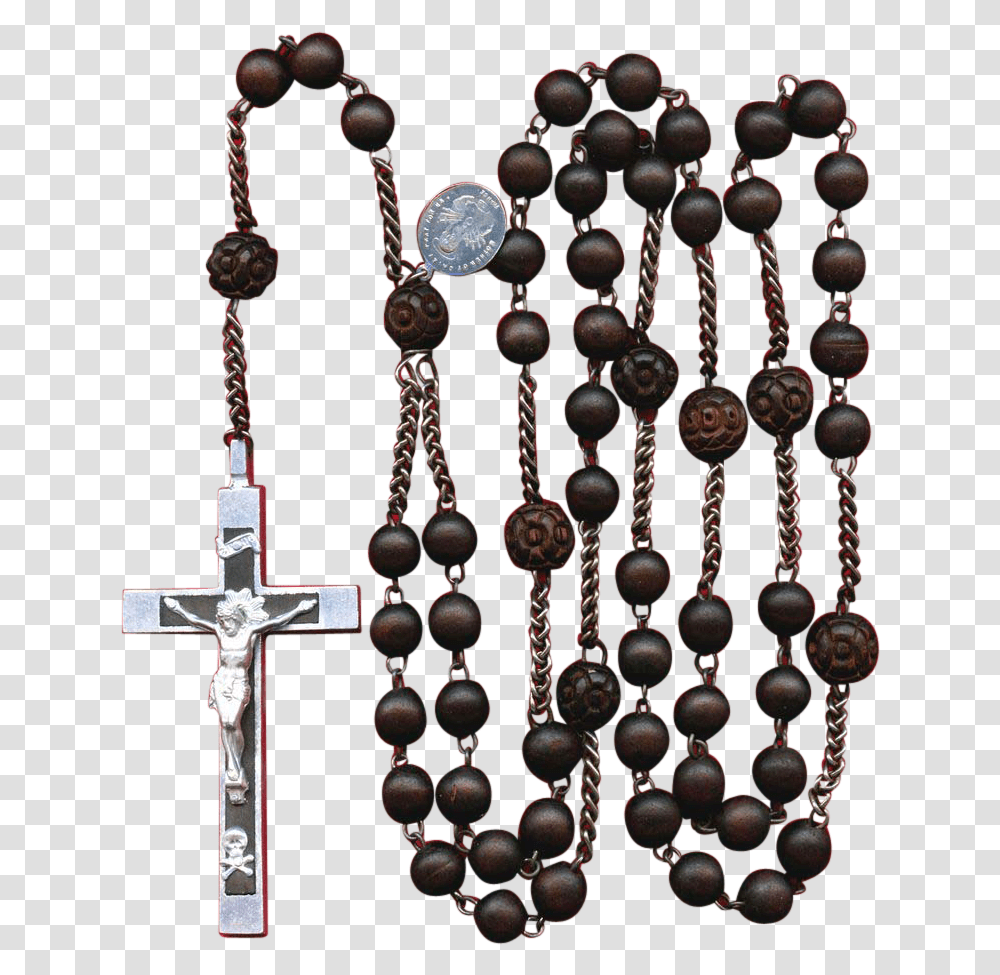 Scarce Seven Sorrows Wood Habit Rosary Aluminum Amp Steel Bead, Accessories, Accessory, Bead Necklace, Jewelry Transparent Png