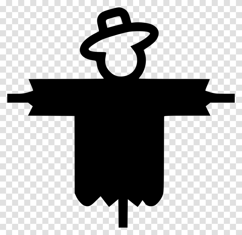 Scare Crow Emblem, Cross, Silhouette, Logo Transparent Png