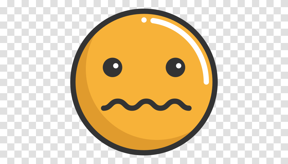 Scare Feelings Emoticons Icon With And Vector Format, Label, Food Transparent Png