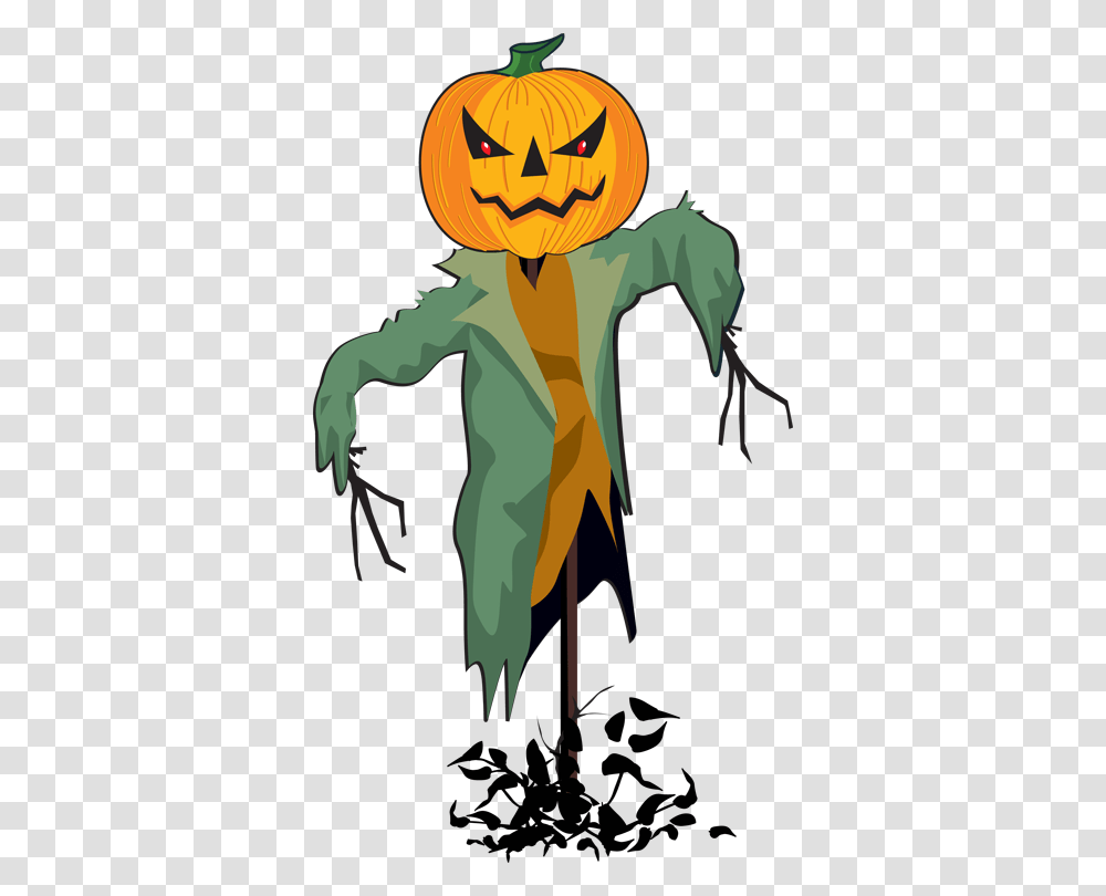 Scarecrow And Pumpkin Clipart, Poster, Plant, Alien, Halloween Transparent Png