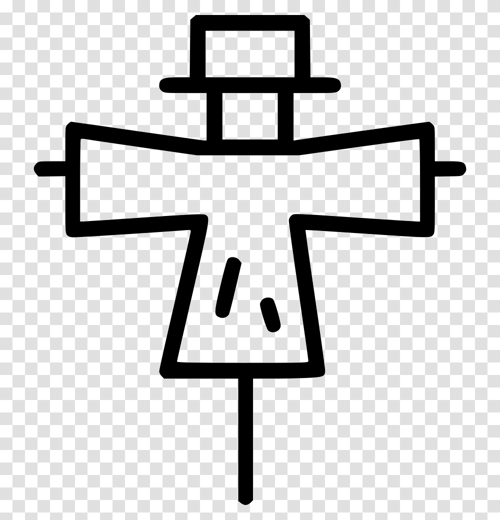 Scarecrow, Cross, Silhouette, Stencil Transparent Png