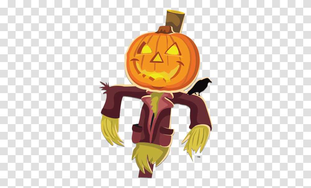 Scarecrow Halloween Document Food Calabaza For Jack O Lantern Background, Pumpkin, Vegetable, Plant, Outdoors Transparent Png