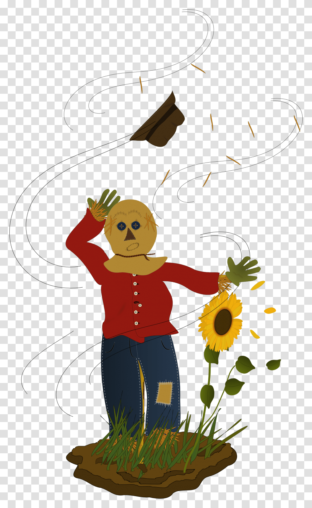 Scarecrow Hat Clipart, Person, Outdoors, Face, Plant Transparent Png