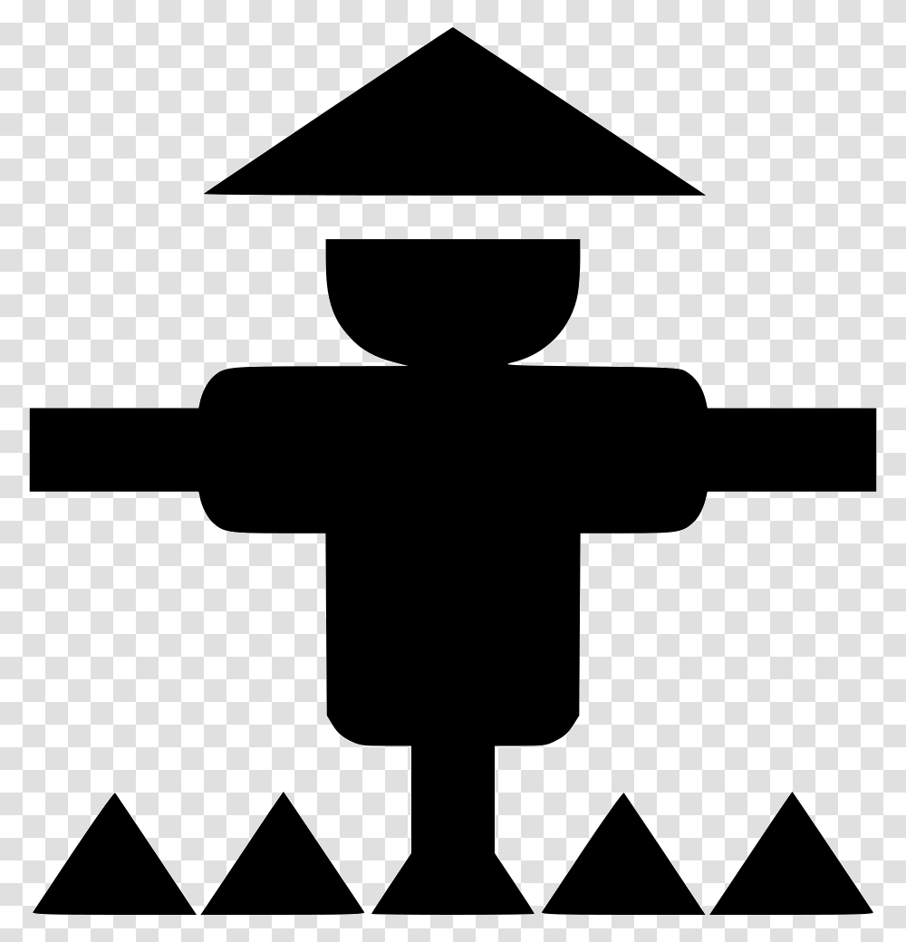 Scarecrow Icon Free Download, Silhouette, Cross, Stencil Transparent Png