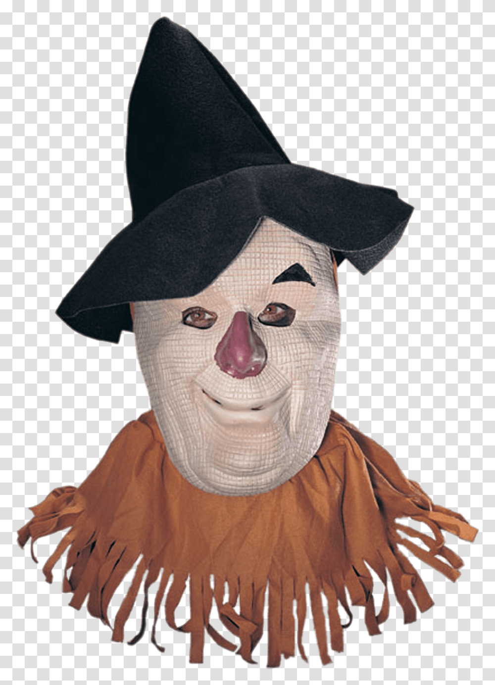 Scarecrow Mask Scarecrow Wizard Of Oz Mask Latex, Apparel, Person, Human Transparent Png