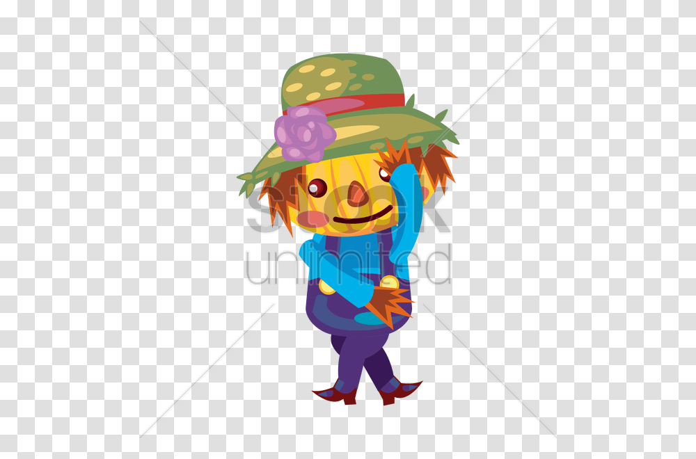 Scarecrow With A Flower On Its Head Vector Image, Performer, Person, Duel, Leisure Activities Transparent Png