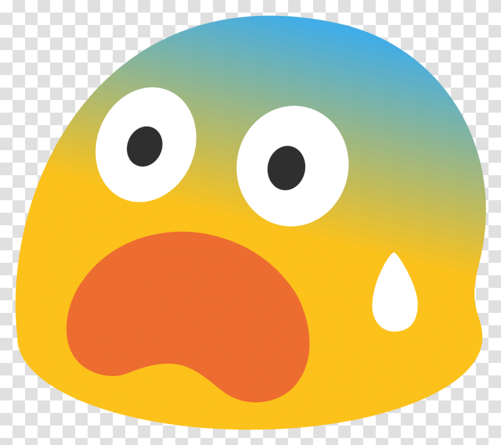 Scared Emoji Android Shock Emoji, Food, Egg, Disk, Easter Egg Transparent Png