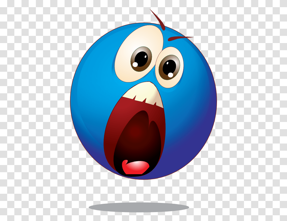 Scared Face Emoticon N3 Free Image Emoticon Blue, Graphics, Art, Angry Birds, Balloon Transparent Png